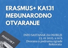 Info sastanak za osoblje: Erasmus+ KA131 međunarodno otvaranje